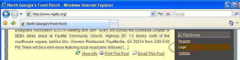 Be sure you are logged in